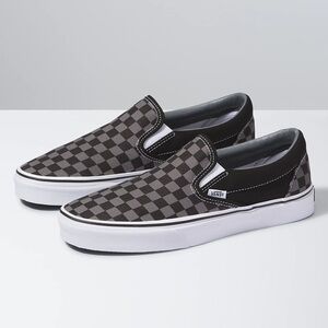 Vans Checkered Slip-On Shoes Black/Pewter